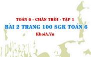 Bài 2 trang 100 SGK Toán 6 Tập 1 Chân trời sáng tạo